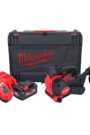 Dernière Chance Ponceuse à bande sans fil Milwaukee M18 FBTS75-551X 18 V 75 x 457 mm brushless + 1x batterie 5,5 Ah + chargeur + boîtier HD