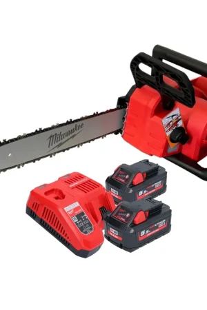 Livraison Express Tronçonneuse à batterie Milwaukee M18 FCHS-552 18 V 40 cm sans balais + 2x batteries 5,5 Ah + chargeur