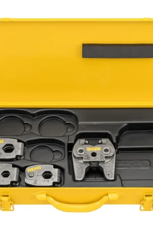 Offre Exclusive REMS Jeu de bagues à sertir V 15-18-22 S Mini Z8 dans un coffret en tôle d'acier ( 574612 R )