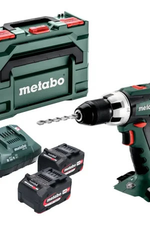 Metabo BS 18 LT Perceuse-visseuse sans fil 18 V 60 Nm ( 602102500 ) + 2x batterie 4,0 Ah + chargeur + metaBOX Achat Immédiat