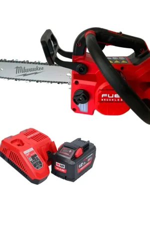 Promotion Tronçonneuse à batterie Milwaukee M18 FTCHS30-121 avec poignée supérieure 18 V 30 cm + 1x batterie 12,0 Ah + chargeur