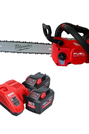 Livraison Express Tronçonneuse à batterie Milwaukee M18 FTCHS35-122 avec poignée supérieure 35 cm + 2x batteries 12,0 Ah + chargeur