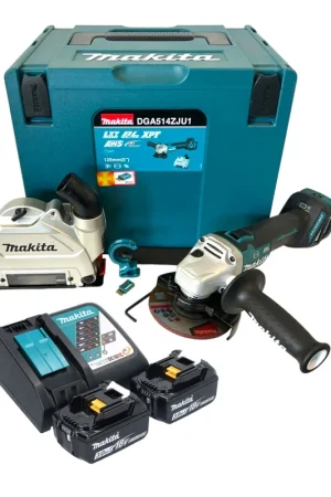 Réduction Makita DGA 514 RFJU1 Meuleuse d'angle sans fil 18 V 125 mm Brushless + 2x batterie 3,0 Ah + chargeur + Makpac