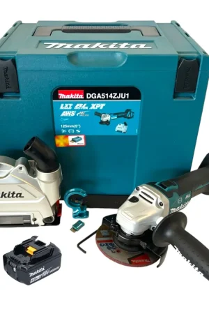 Acheter Direct Makita DGA 514 M1JU1 Meuleuse d'angle sans fil 18 V 125 mm Brushless + 1x batterie 4,0 Ah + Makpac - sans chargeur