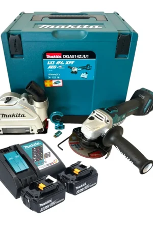 Quantité Limitée Makita DGA 514 RMJU1 Meuleuse d'angle sans fil 18 V 125 mm Brushless + 2x batterie 4,0 Ah + chargeur + Makpac