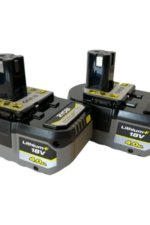 Produit De Marque Ryobi 2x batterie RB1840X 18 V 4,0 Ah / 4000 mAh Li-Ion ONE+ HP (2x 5133005053) avec indicateur de niveau de charge