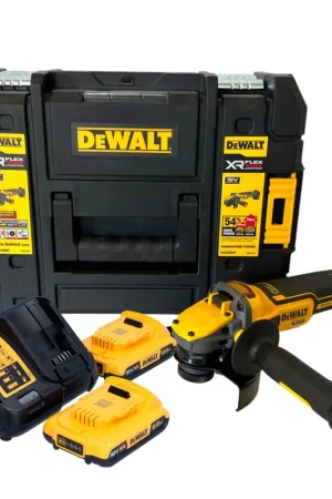 Achetez Aujourd'hui DeWalt DCG 409 D2T Meuleuse d'angle sans fil 18 V 125 mm Brushless + 2x batterie 2,0 Ah + chargeur + TSTAK
