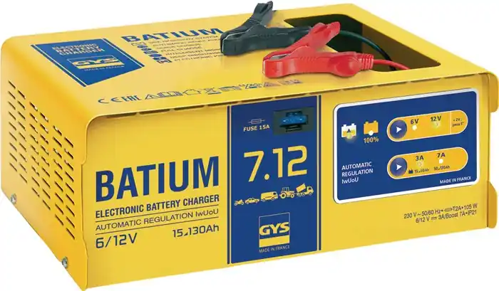 Meilleur Prix GYS Chargeur de batterie BATIUM 7-12 6 / 12 V ( 4000896878 )