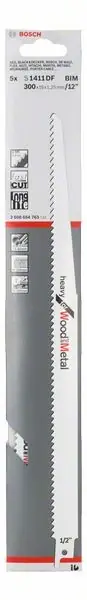 BOSCH Lame de scie sabre S 1411 DF longueur 300 mm largeur 19 mm ( 4000837543 ) Nouvel Arrivage