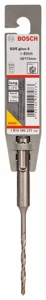 BOSCH Foret marteau Plus-5 D. 4,0 mm L.de travail 50 mm L.110 mm ( 4000909800 ) Satisfait Ou Remboursé