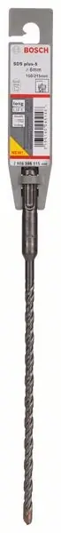 Retour Gratuit BOSCH Foret marteau Plus-5 D. 6,0 mm L.de travail 150 mm L.210 mm ( 4000909805 )