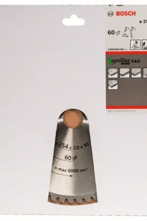 Expédition Rapide BOSCH Lame pour scie circulaire Optiline Wood Ø extérieur 254 mm Nombre de dents 60 WZ ( 8000342023 )