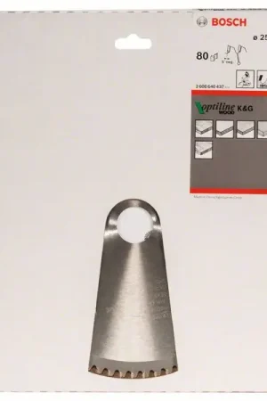 BOSCH Lame pour scie circulaire Optiline Wood Ø extérieur 254 mm Nombre de dents 80 WZ ( 8000342016 ) Jusqu'à Épuisement Des Stocks