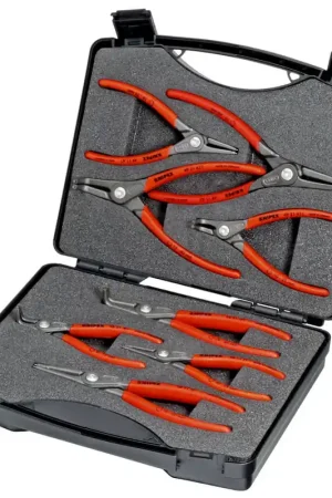 KNIPEX Jeu de pinces pour circlips de précision 8 pièces dans coffret en plastique ( 4000795294 ) Meilleur Prix