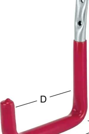 Dernière Chance VORMANN Crochet mural en U rouge caoutchouc Saillie 150 mm ( 3000273044 )