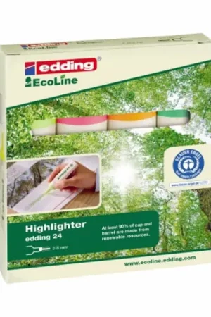 Expédition Rapide EDDING Surligneur 24 EcoLine coul. néon jaune/orange/rose/vert clair ( 9000487799 )