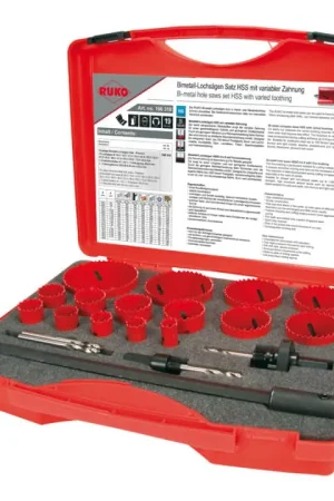 Bon Plan RUKO Jeu de scies cloches 19 pièces 16 - 83 mm ( 8000422997 )