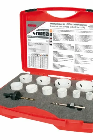 RUKO Jeu de scies cloches 12 pièces 19 - 64 mm ( 8000423002 ) Authentique