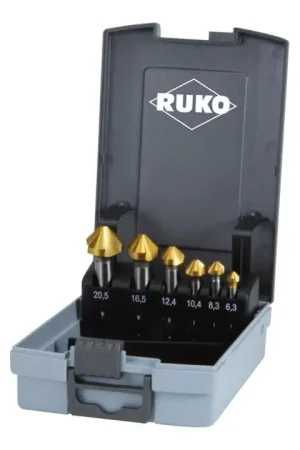 RUKO Jeu de fraises coniques à chanfreiner DIN 335 C 90 ° 6,3-20,5 mm ( 4000601500 ) Nouvel Arrivage