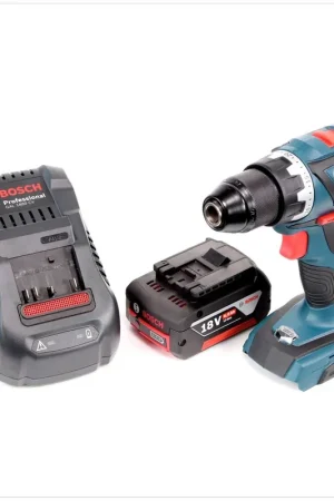 Solde Perceuse-visseuse sans fil Bosch GSR 18 V-EC nouvelle version 2016 avec mandrin métallique + batterie GBA 6 Ah + chargeur GAL 1880