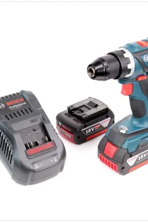 Retour Gratuit Perceuse-visseuse sans fil Bosch GSR 18 V-EC 2016 nouvelle version avec mandrin métallique + 2x batterie GBA 6 Ah + chargeur GAL 1880