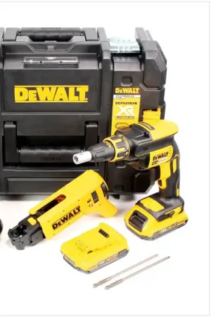 Authentique DeWalt DCF 620 D2K Visseuse plaque de plâtre 18V 1/4" Brushless + 2x Batteries 2,0Ah + Chargeur rapide + Coffret TSTAK