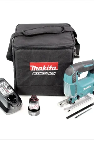 Affaire À Saisir Scie sauteuse avec batterie Li-Ion Makita JV 100 D 10,8 V avec 1 batterie 1,3 Ah et chargeur dans un sac Makita