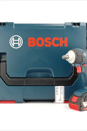 Produit De Marque Bosch GDS 18 V-EC 250 Visseuse à chocs sans fil 18V 250 Nm + 1x Batterie 5,0Ah + Coffret de transport L-Boxx - sans Chargeur