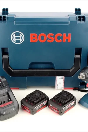 Bosch GDS 18 V-Li Visseuse à chocs sans fil 18V 180Nm 1/2" + Coffret de transport L-Boxx + 2x Batteries 5,0 Ah + Chargeur Bon Plan