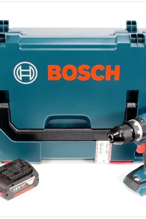Soldes Bosch GSB 18 V-EC Perceuse-visseuse à percussion sans fil ( 2016 ) + 1 x Batterie GBA 5,0 Ah Li-lon + Coffret de transport L-Boxx - sans Chargeur