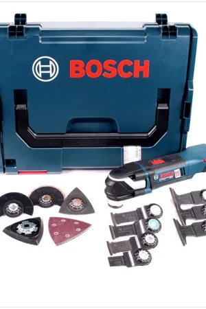Bon Plan Bosch GOP 18 V-28 Professional Outil multifonctions découpeur-ponceur sans fil avec boîtier L-Boxx + Accessoires - sans Batteries, ni Chargeur