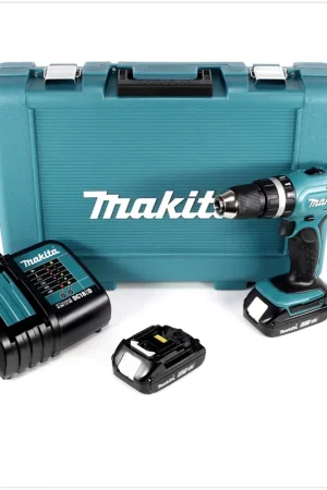 Acheter Direct Makita DHP 453 SAE Perceuse-visseuse à percussion sans fil 18 V 42 Nm + 2x Batteries 2,0 Ah + Chargeur + Coffret