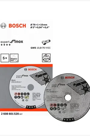 Disque à tronçonner Bosch Expert for INOX 5 pièces 76 mm pour GWS 10,8-76 / 12V-76 ( 2608601520 ) Prix Bas