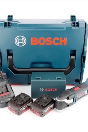 Retour Gratuit Bosch GOP 18 V-EC Professional Battery Multi Cutter en L-Boxx avec chargeur GAL 1880 et 2x batterie GBA 6 Ah et jeu d'accessoires 20 pièces + jeu de carrelage Bosch 4 pièces (2608661695)