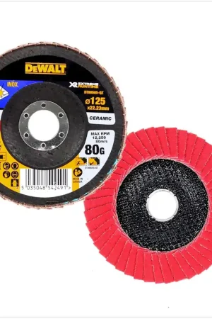 Marque Dewalt DT 99585 Disque à lamelles FlexVolt, en céramique, 125 mm, K80