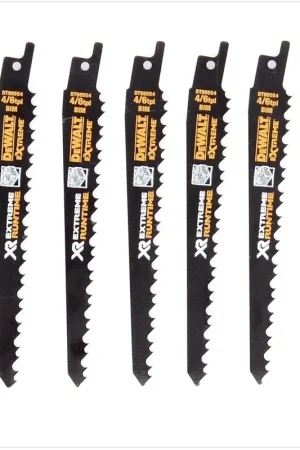 DeWalt DT 99554 XR FlexVolt Lames de scie sabre, Bois 152mm, 5 pcs. Retour Gratuit
