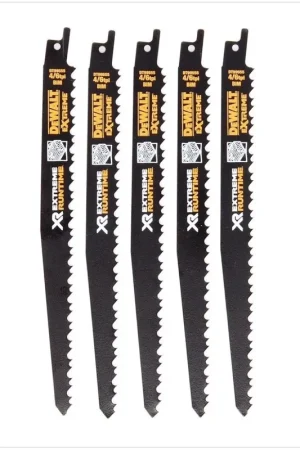 Pas Cher DeWalt DT 99555 XR FlexVolt Lames de scie sabre, Bois, 230 mm, 5 pièces