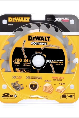 Dewalt DT 99562 Lame de scie circulaire sans fil, 190 x 30 x 1,55 mm, 24 dents Vente Directe