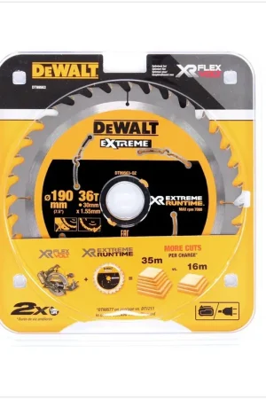 Dewalt DT99563 Lame de scie circulaire à main 190 x 30 x 1,55 mm 36 dents Expédition Rapide
