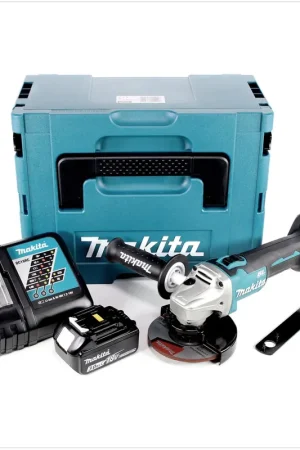 Remise Makita DGA 506 RFJ Meuleuse d'angle sans fil 18 V, 125 mm, sans balai + 2x Batteries 3,0 Ah + Chargeur + Makpac