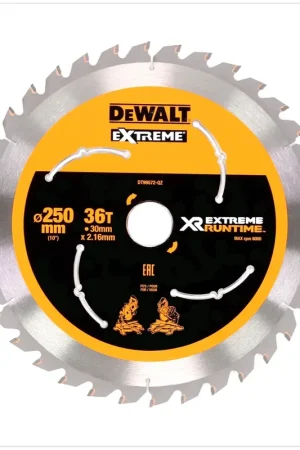 Dewalt DT 99572 Lame de scie circulaire Extreme Runtime, 250 x 30 x 2,16 mm, 36 dents Must-Have