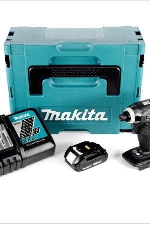 Prix Réduit Makita DTD 146 B Y1J-P 18 V Li-ion Visseuse à chocs sans fil noir avec boîtier Makpac + 1x Batterie BL 1820 2,0 Ah + Chargeur DC 18 RC