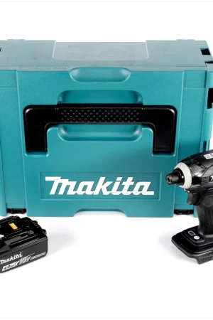 Prix Bas Makita DTD 146 B Visseuse à percussion sans fil, 18 V Li-Ion Noir + 1x Batterie BL 1840 B 4,0 Ah + Makpac 2