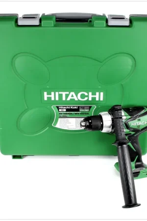 Hitachi DV 18 DSDL / L4 Perceuse-visseuse à percussion sans fil 18V Li-Ion, solo + Coffret - sans batterie, sans chargeur Usine Directe