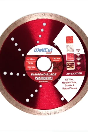 WellCut Diamond Blade Disque à tronçonner diamanté 180 x 25,4 mm Profi Continuous (555 - 180/25) Super Prix