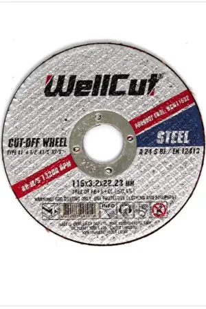 WellCut WCM 11532 - Disques de coupe 115 mm, pour métal, 10 pcs. Nouvel Arrivage