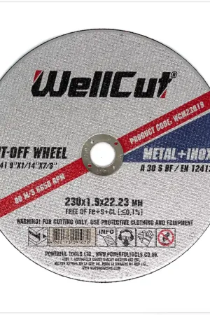 WellCut WCM 23019 Disque de coupe 230mm pour métal, 25 pcs. Bon Plan