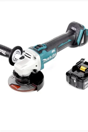 Makita DGA 456 T1 Meuleuse d'angle sans fil 18V,115mm, sans balai + 1x Batterie 5,0 Ah - sans chargeur Achat Immédiat