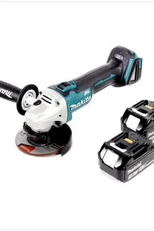 Haute Qualité Makita DGA 456 F Meuleuse d'angle sans fil 18V, 115 mm, sans balai + 2x Batteries 3,0,Ah - sans chargeur