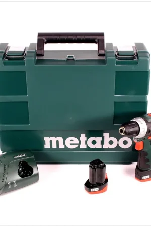 Prix Choc Metabo Power Maxx BS 10,8 Perceuse-visseuse sans fil 10,8V + 2x batterie 2,0Ah + chargeur + coffret ( 600080500 )